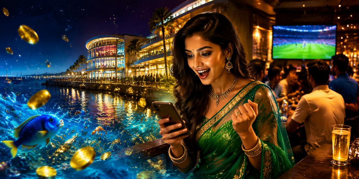 Cricket betting enthusiast in traditional saree in India