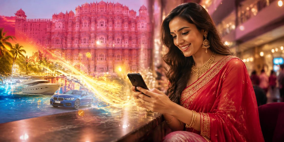 Payment transaction in Jaipur with traditional attire